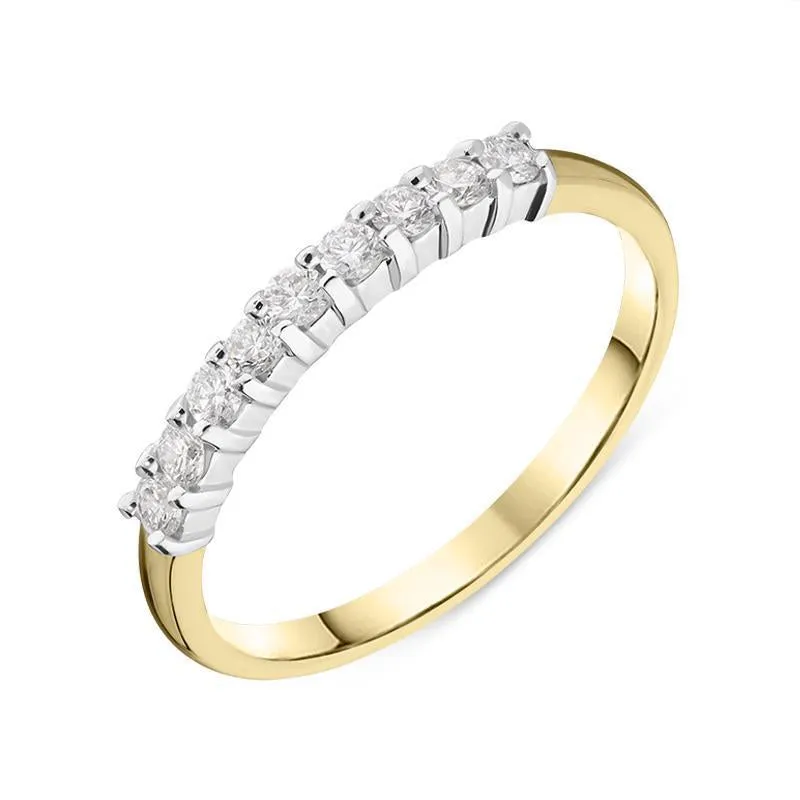 18ct Yellow Gold 0.26ct Diamond Claw Set Wedding Eternity Ring