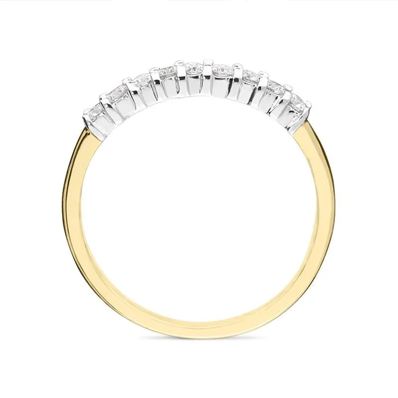 18ct Yellow Gold 0.26ct Diamond Claw Set Wedding Eternity Ring