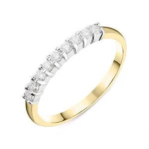 18ct Yellow Gold 0.26ct Diamond Wedding Half Eternity Ring