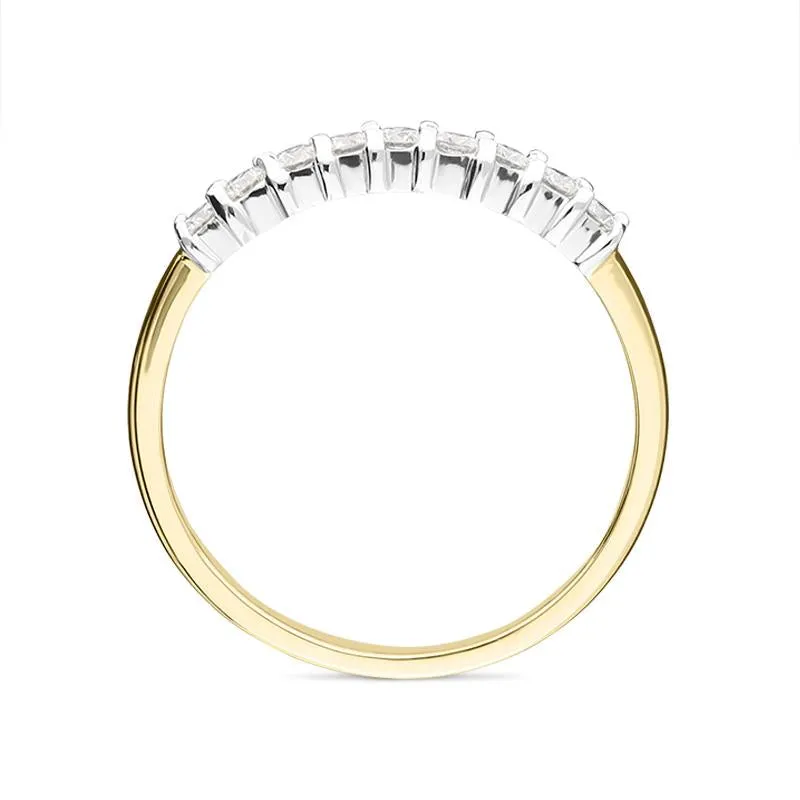 18ct Yellow Gold 0.26ct Diamond Wedding Half Eternity Ring