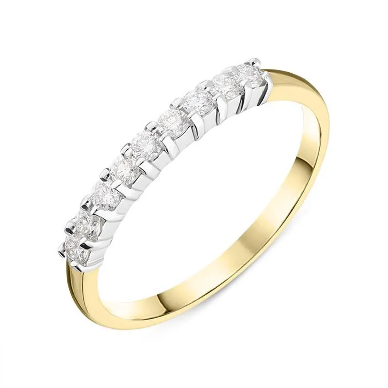 18ct Yellow Gold 0.26ct Diamond Wedding Half Eternity Ring