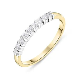18ct Yellow Gold 0.27ct Diamond Wedding Half Eternity Ring