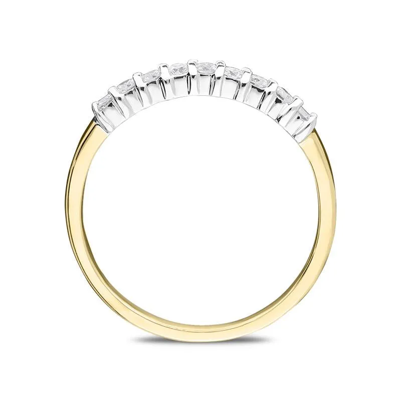 18ct Yellow Gold 0.27ct Diamond Wedding Half Eternity Ring