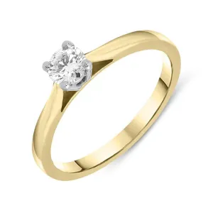 18ct Yellow Gold 0.30ct Diamond Solitaire Ring