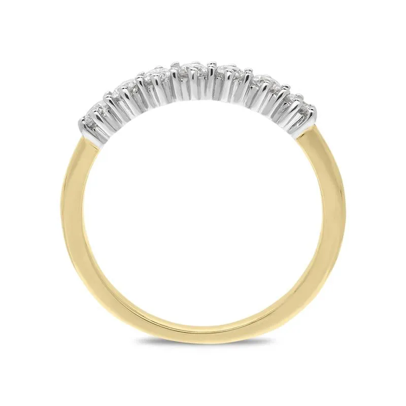 18ct Yellow Gold 0.35ct Diamond Claw Set Wedding Eternity Ring