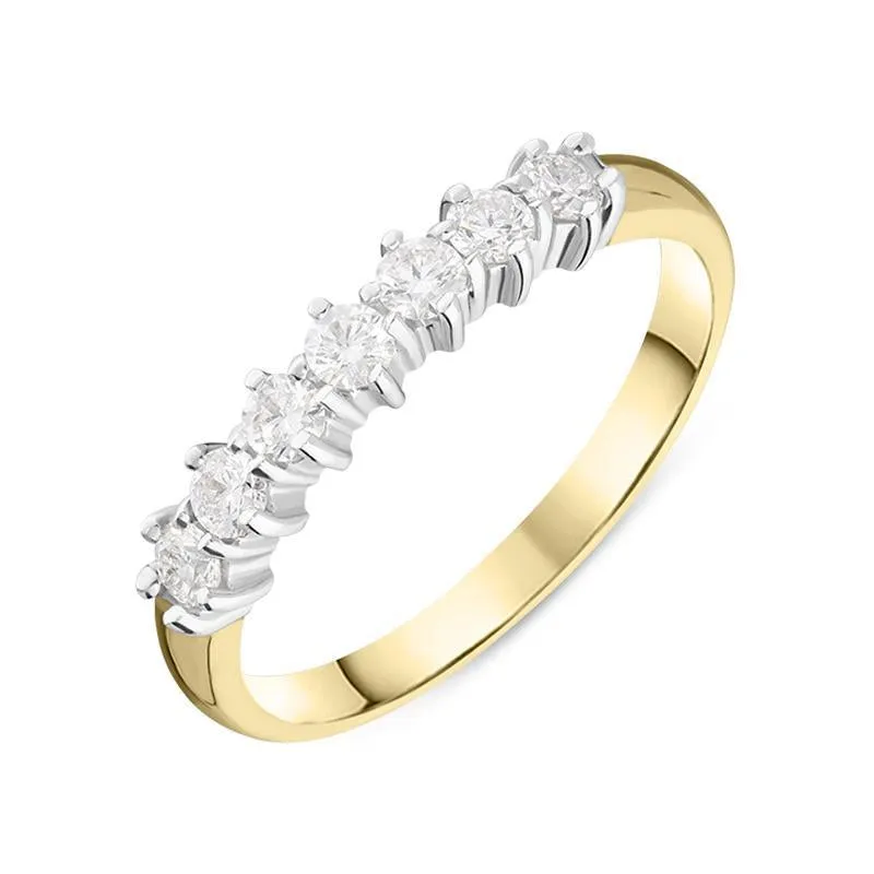 18ct Yellow Gold 0.35ct Diamond Claw Set Wedding Eternity Ring