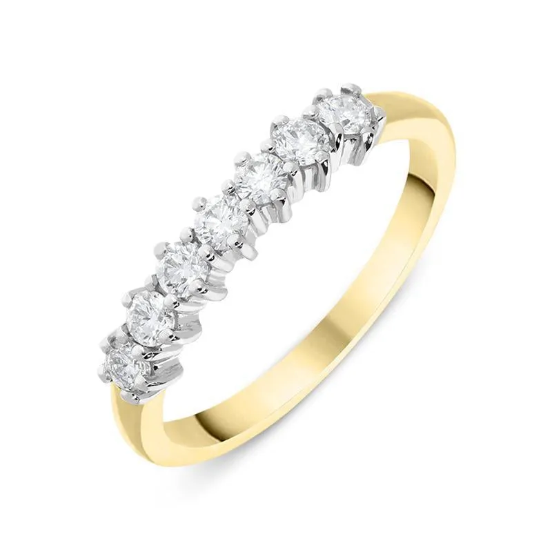 18ct Yellow Gold 0.35ct Diamond Claw Set Wedding Eternity Ring