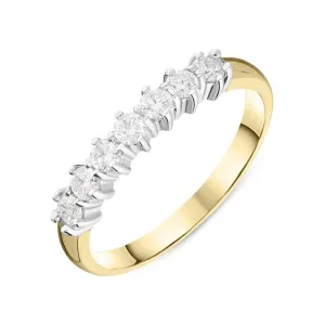18ct Yellow Gold 0.35ct Diamond Claw Set Wedding Eternity Ring