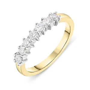 18ct Yellow Gold 0.35ct Diamond Wedding Half Eternity Ring
