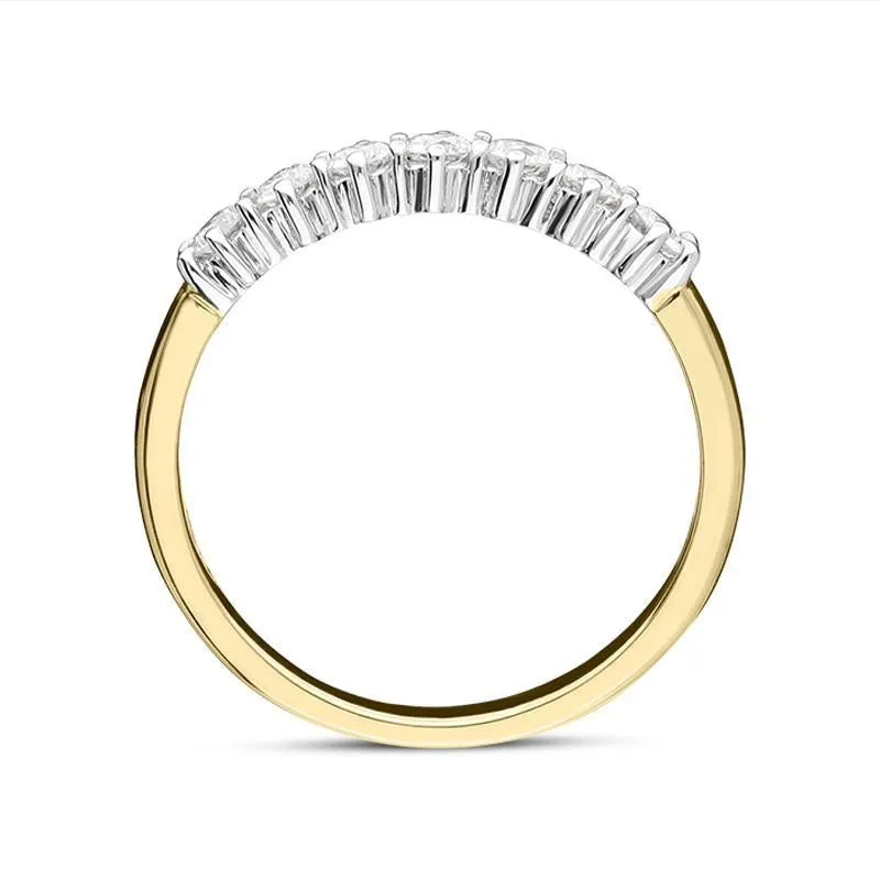 18ct Yellow Gold 0.35ct Diamond Wedding Half Eternity Ring