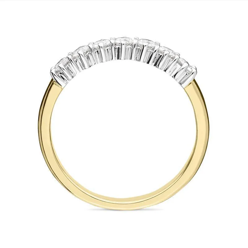 18ct Yellow Gold 0.35ct Diamond Wedding Half Eternity Ring