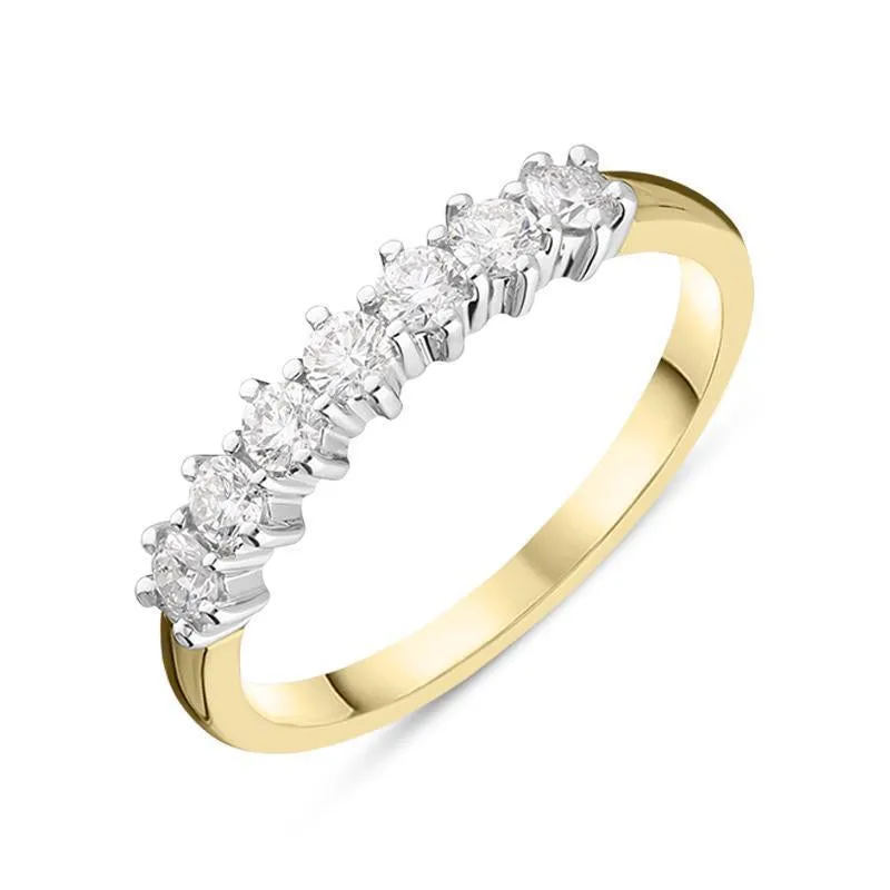 18ct Yellow Gold 0.35ct Diamond Wedding Half Eternity Ring