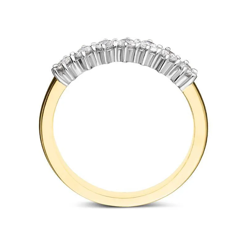 18ct Yellow Gold 0.35ct Diamond Wedding Half Eternity Ring