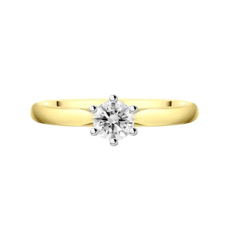 18ct Yellow Gold 0.40ct Diamond Brilliant Cut Solitaire Ring