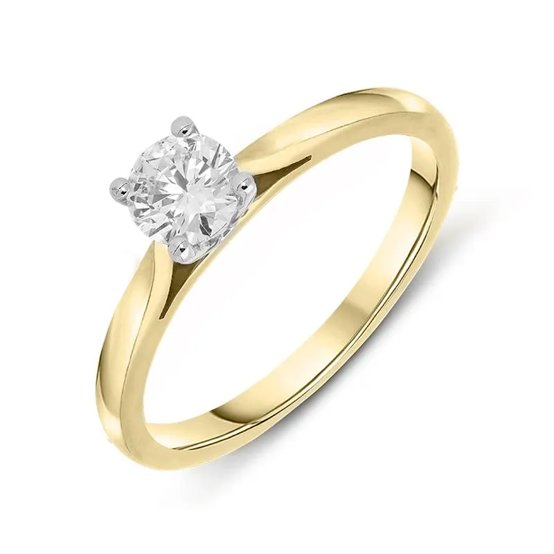 18ct Yellow Gold 0.40ct Diamond Brilliant Cut Solitaire Ring