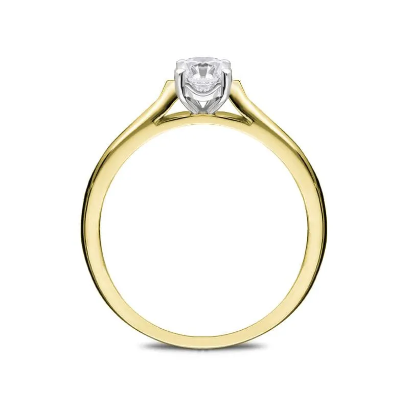 18ct Yellow Gold 0.40ct Diamond Brilliant Cut Solitaire Ring