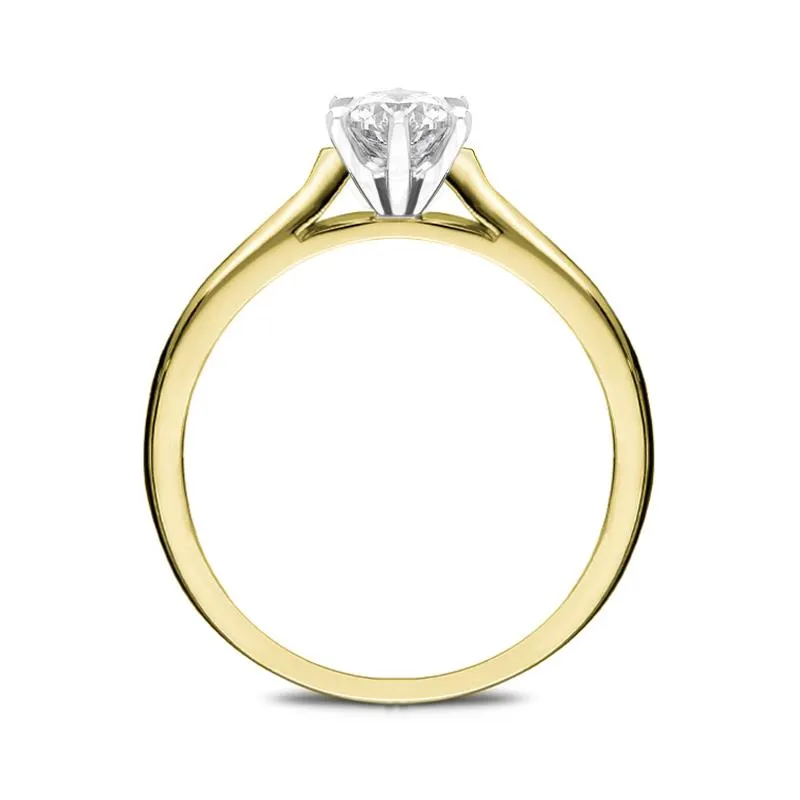 18ct Yellow Gold 0.40ct Diamond Brilliant Cut Solitaire Ring