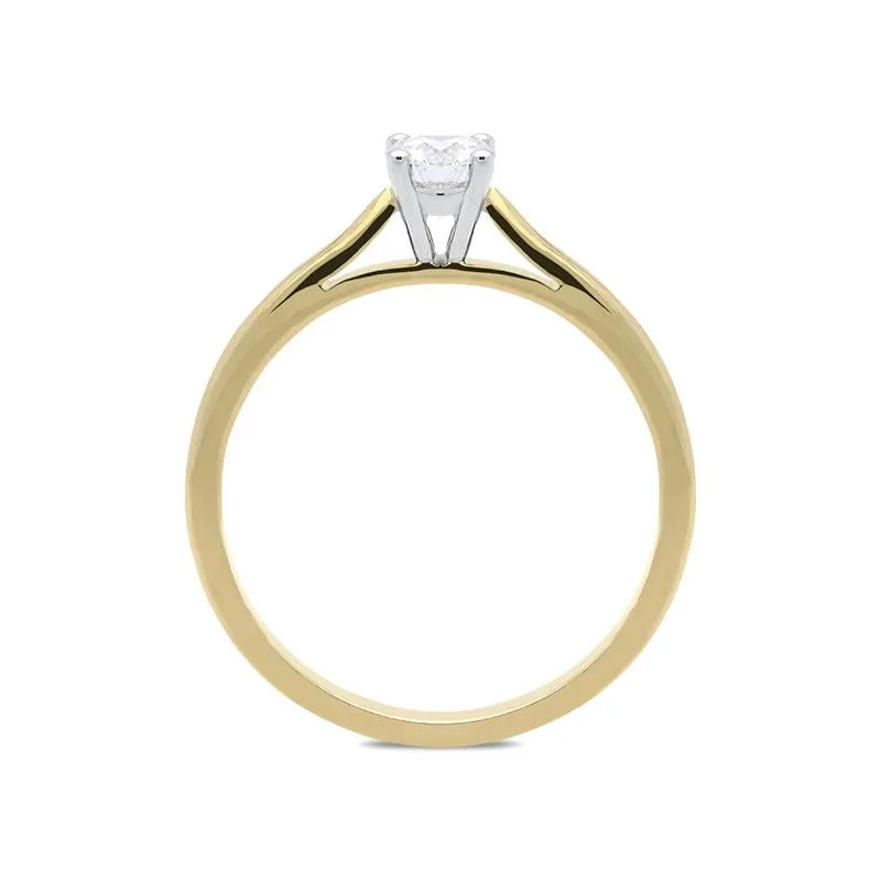 18ct Yellow Gold 0.40ct Diamond Brilliant Cut Solitaire Ring