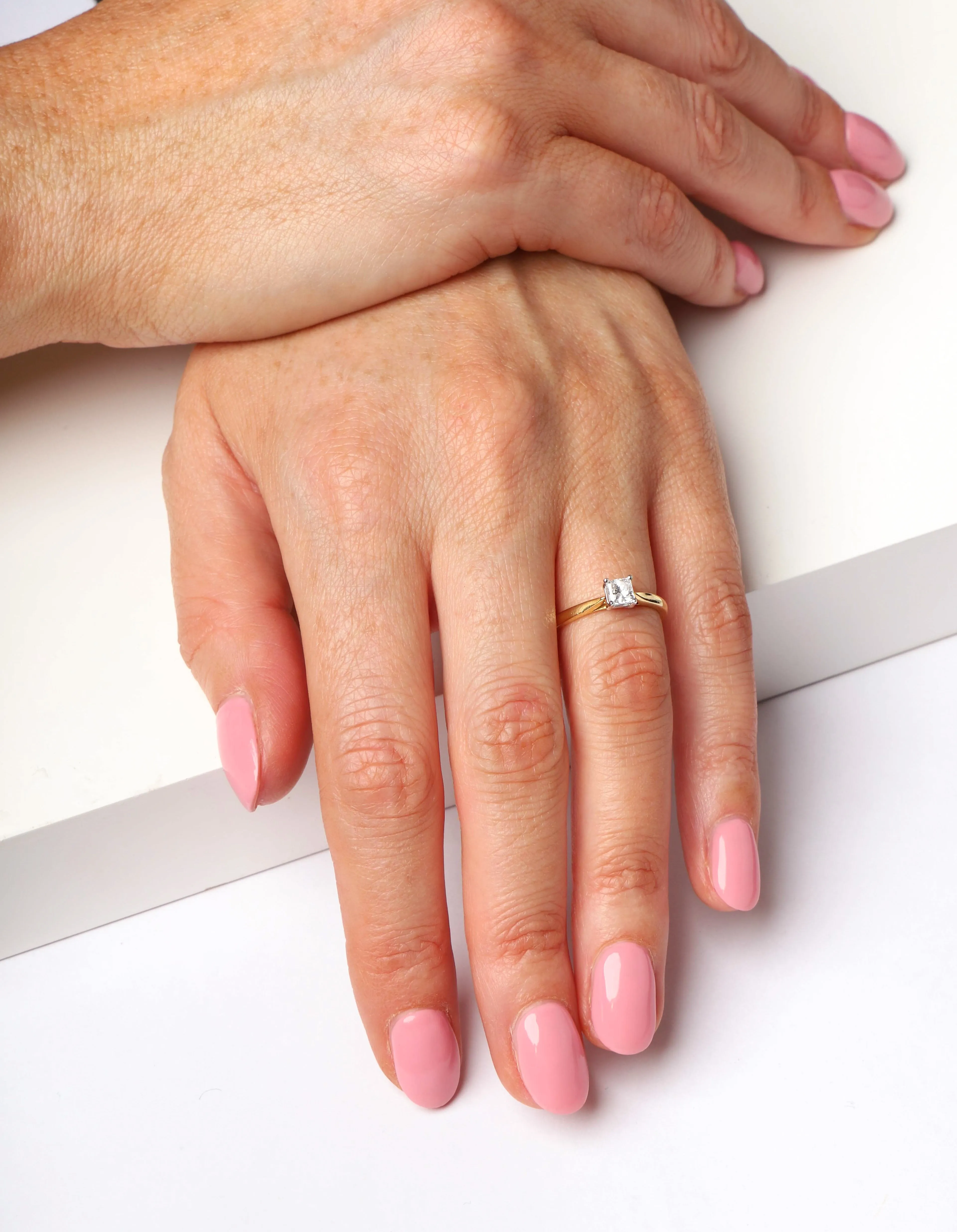 18ct Yellow Gold 0.40ct Diamond Princess Cut Solitaire Ring