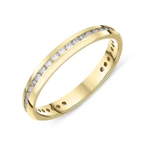 18ct Yellow Gold 0.43ct Diamond Channel Set Wedding Eternity Ring