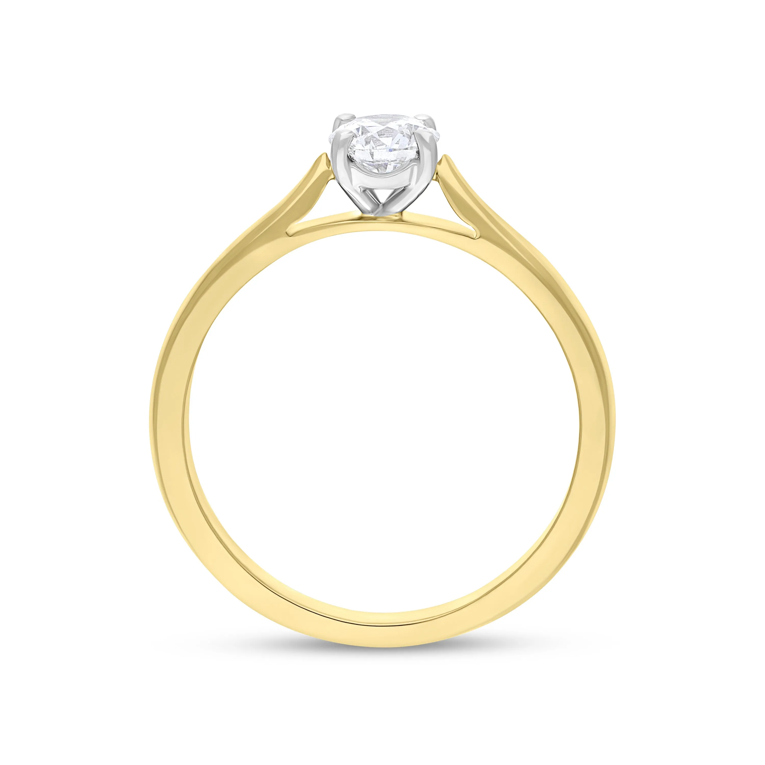 18ct Yellow Gold 0.46ct Diamond GIA Certified Solitaire Ring