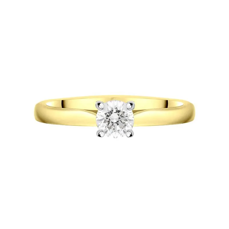 18ct Yellow Gold 0.50ct Diamond Brilliant Cut Solitaire Ring