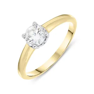 18ct Yellow Gold 0.50ct Diamond Solitaire Ring