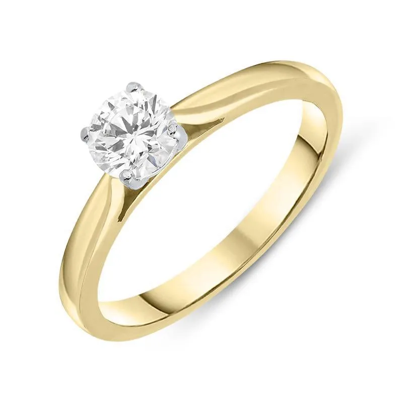 18ct Yellow Gold 0.53ct Diamond Solitaire Ring