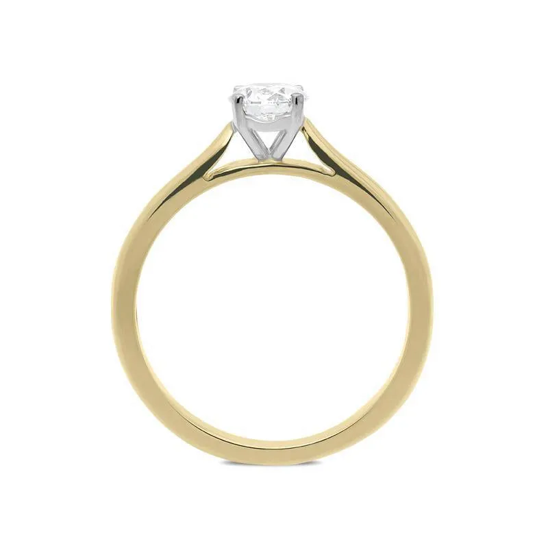 18ct Yellow Gold 0.53ct Diamond Solitaire Ring