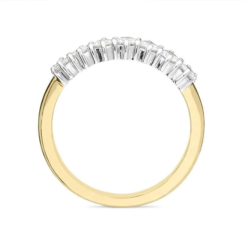 18ct Yellow Gold 0.58ct Diamond Claw Set Wedding Eternity Ring