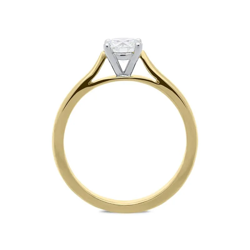 18ct Yellow Gold 0.61ct Diamond Brilliant Cut Solitaire Ring