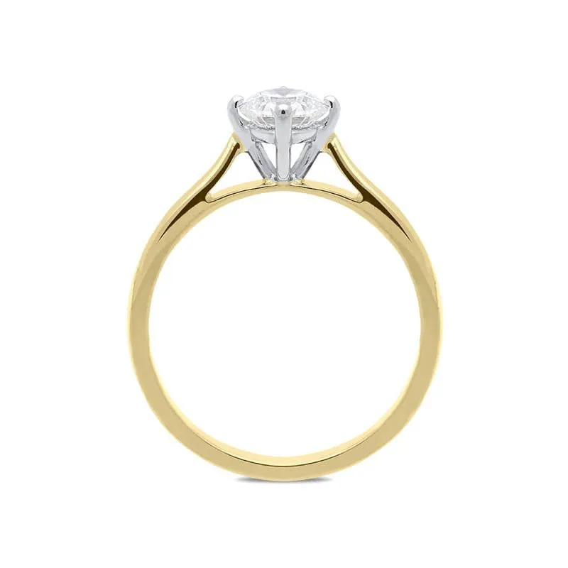 18ct Yellow Gold 0.62ct Diamond Solitaire Ring