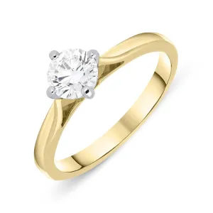 18ct Yellow Gold 0.62ct Diamond Solitaire Ring