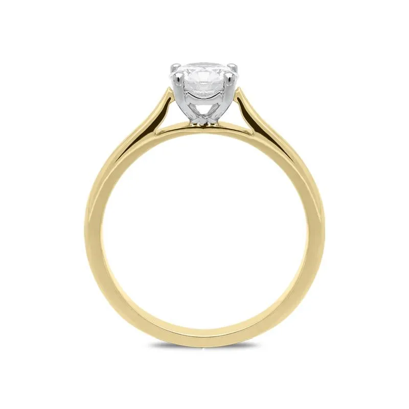 18ct Yellow Gold 0.63ct Diamond Brilliant Cut Solitaire Ring