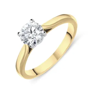 18ct Yellow Gold 0.73ct Diamond Solitaire Ring