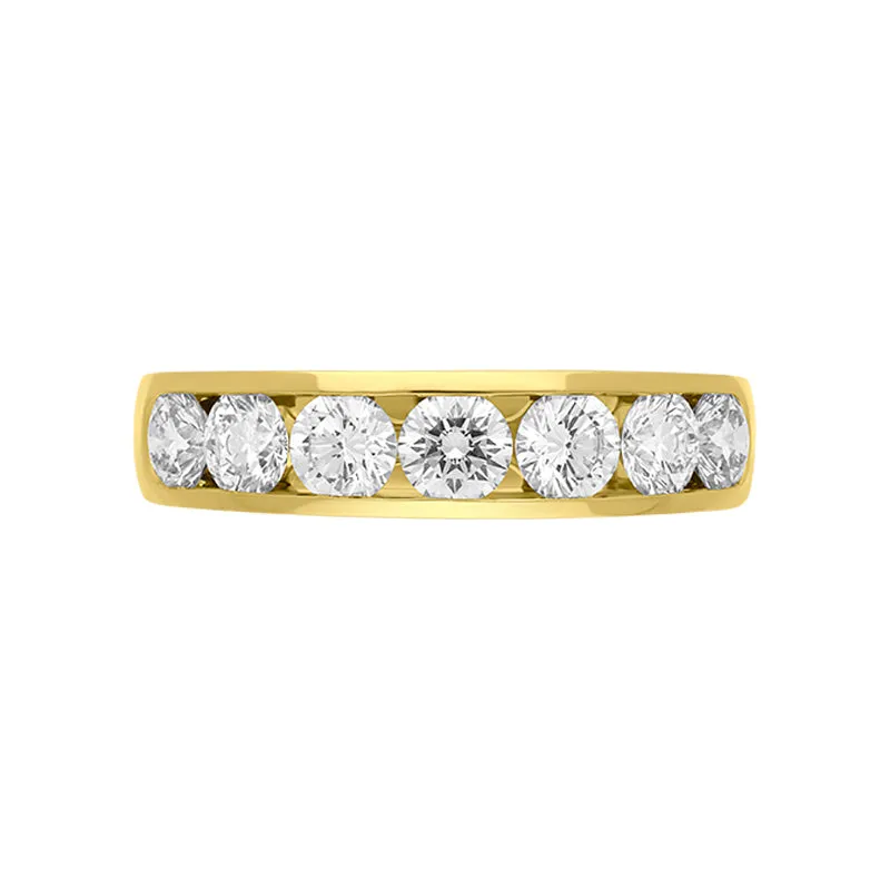 18ct Yellow Gold 1.61ct Diamond Channel Set Half Eternity Ring