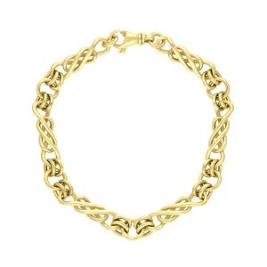 18ct Yellow Gold Celtic Twist Handmade Bracelet