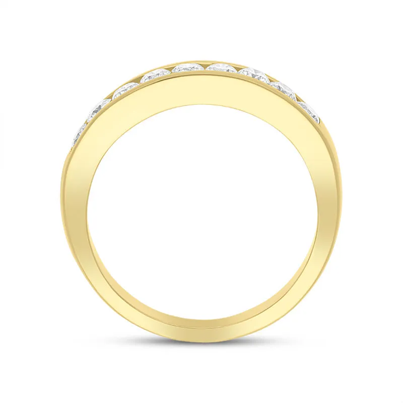 18ct Yellow Gold Diamond Channel Set Half Eternity Ring
