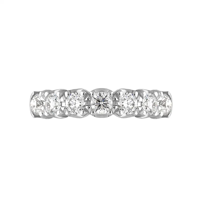 18ct Yellow Gold Diamond Seven Stone Half Eternity Ring