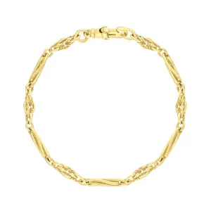 18ct Yellow Gold Twist Byzantine Handmade Bracelet