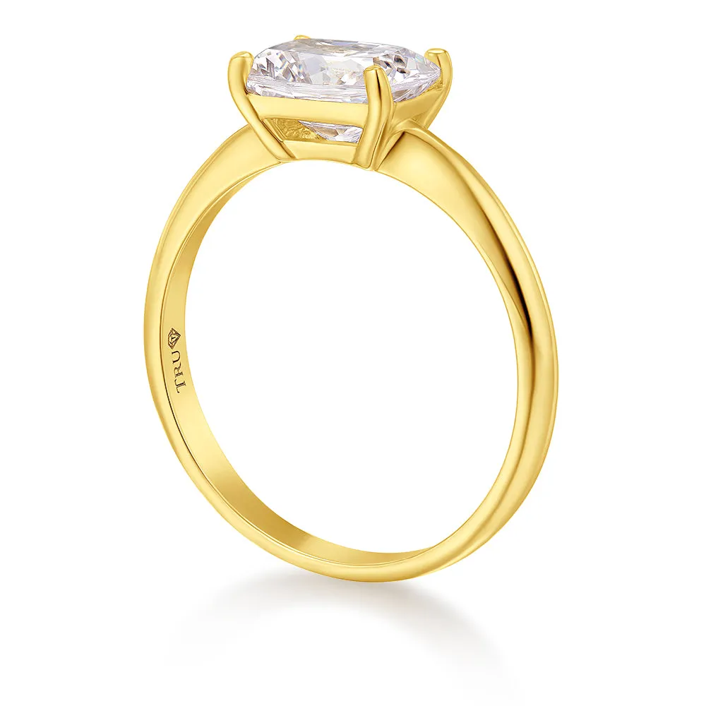 2 ct. East-West Cushion Ring