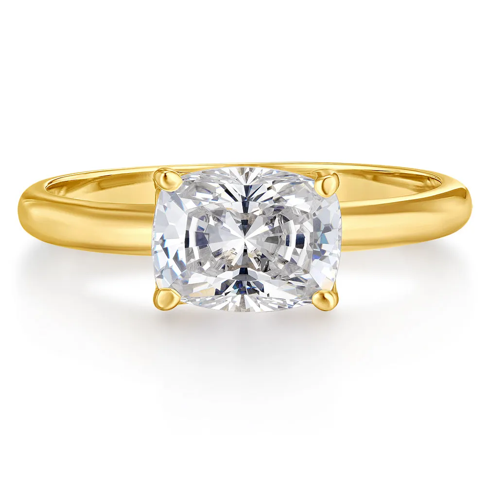 2 ct. East-West Cushion Ring