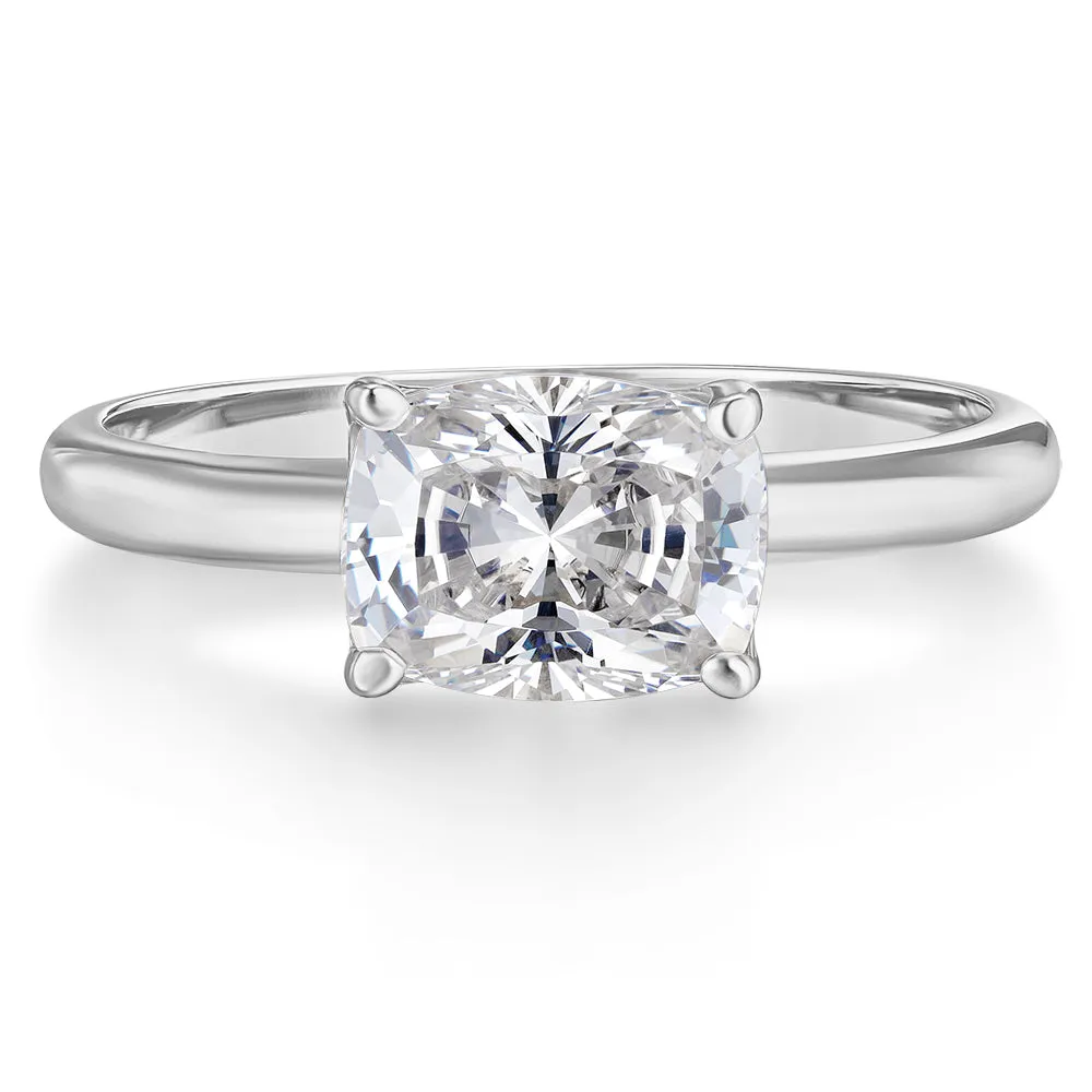 2 ct. East-West Cushion Ring
