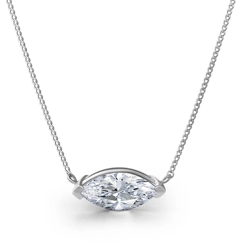 2 ct. East-West Marquise Necklace