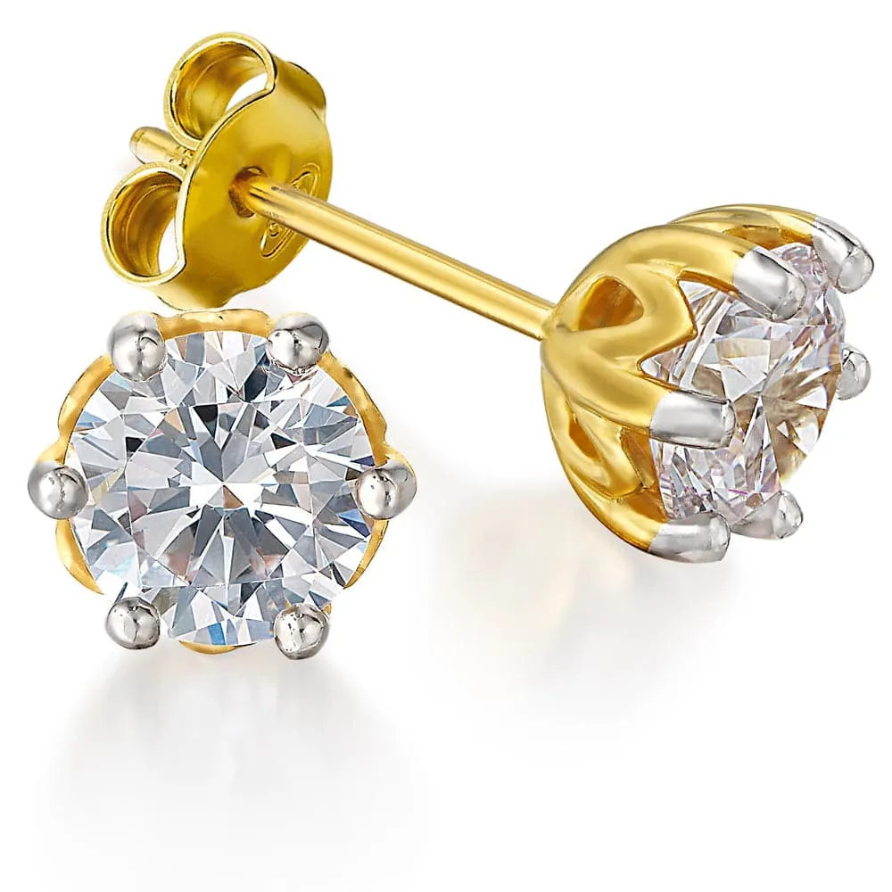2 ct. t.w. Tulip Stud Earrings
