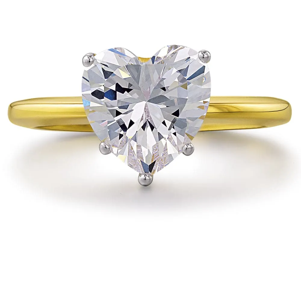 2.5 ct. Heart Solitaire Ring