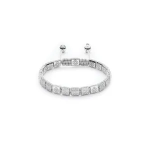 6mm Lock 18K Whitegold Bracelet w. Diamonds
