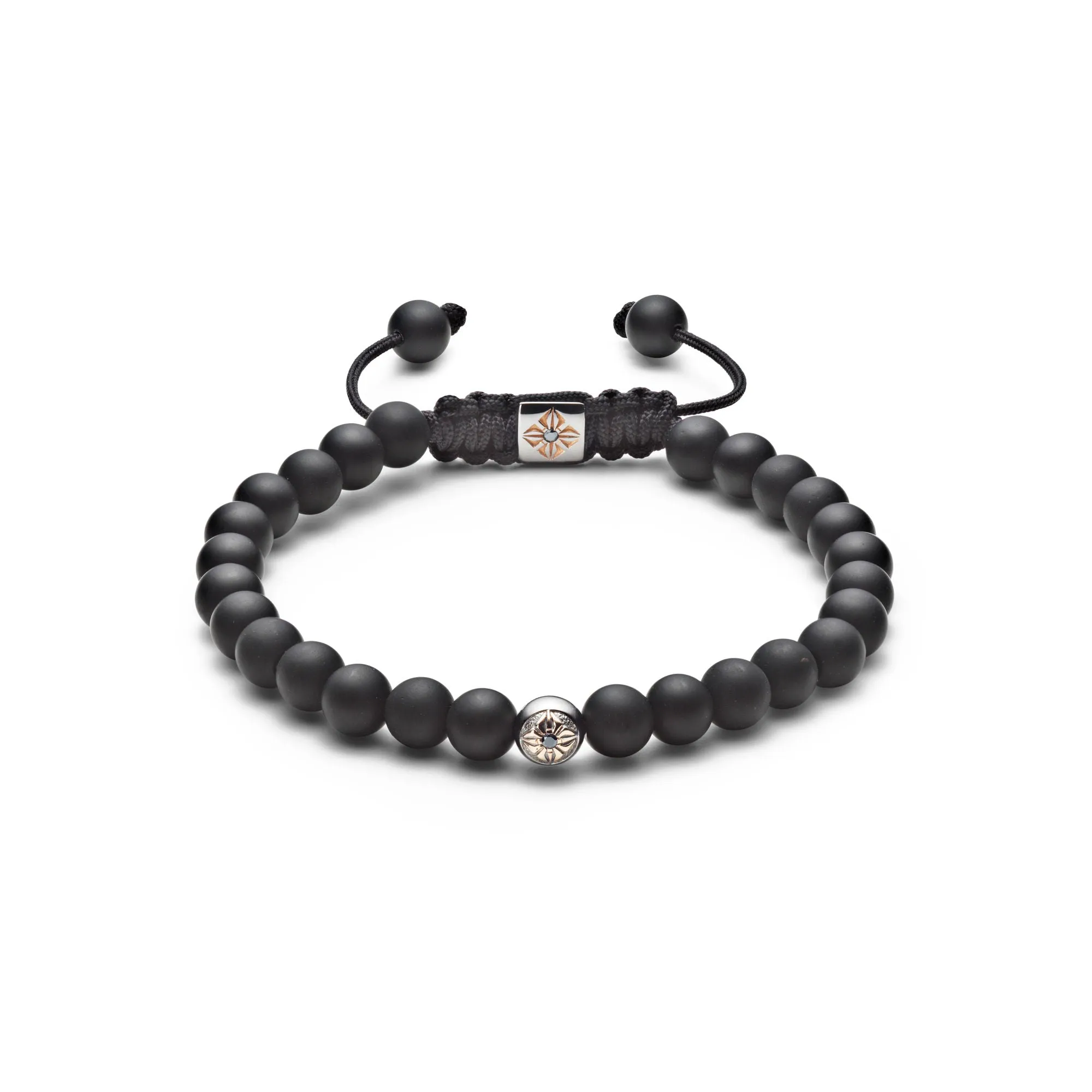 6mm Non-braided 18K Rosegold Bracelet w. Diamond