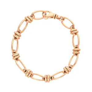 9ct Rose Gold Handmade Cable Chain Bracelet