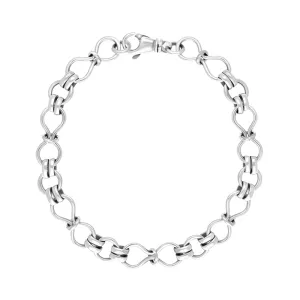 9ct White Gold Figure of Eight Bracelet